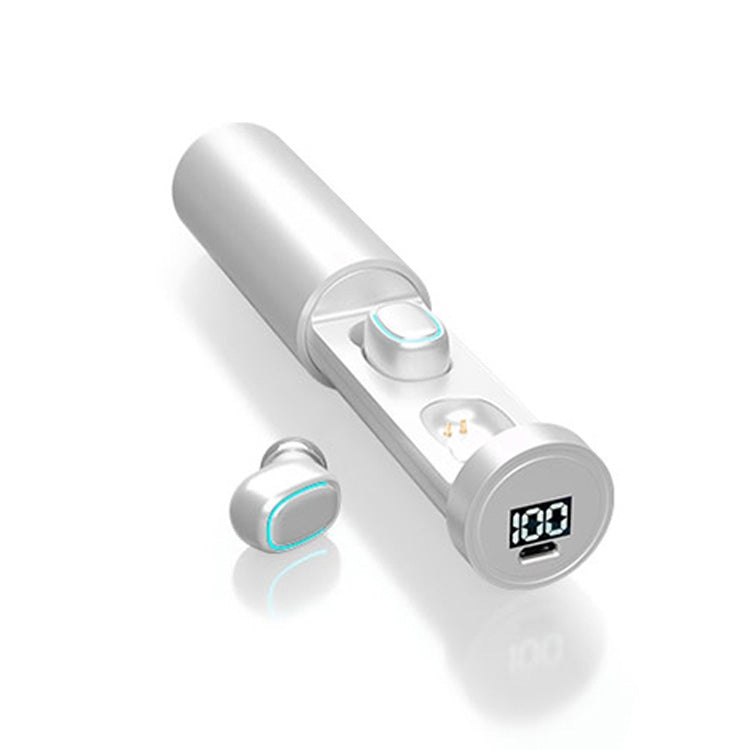 Écouteurs Bluetooth sans fil C1 Bluetooth 5.0 TWS à affichage numérique tactile avec boîtier de chargement, cheminée circulaire